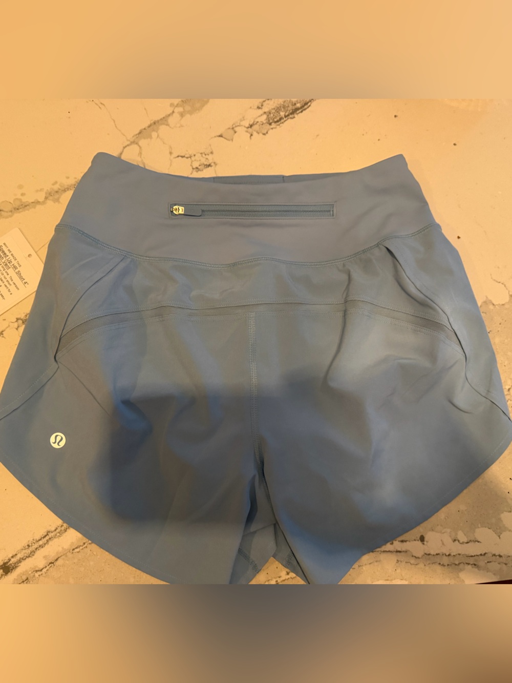 lululemon Dusty Blue Speed Up HR Shorts 4”